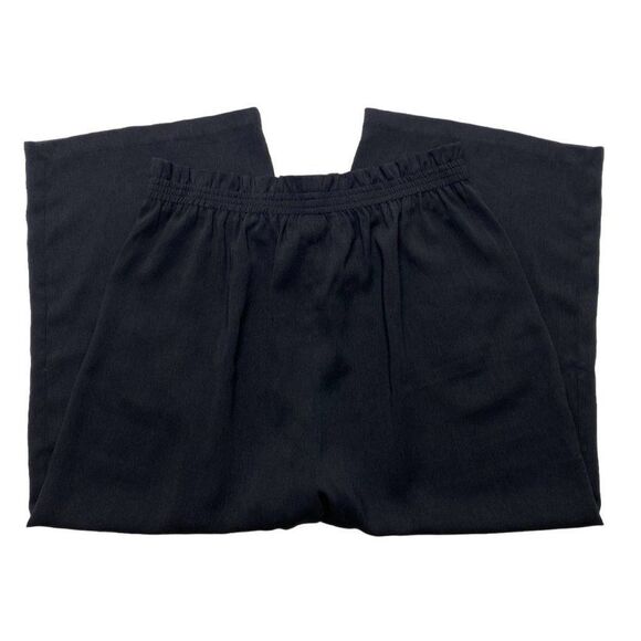 Adrianna Papell Black High Waisted Cropped Capri Paper Bag Pants Sz 8 - Picture 7 of 8